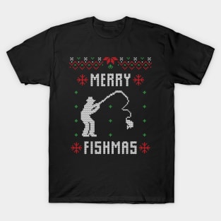 Merry Fishmas Funny Christmas Xmas For Fishers T-Shirt